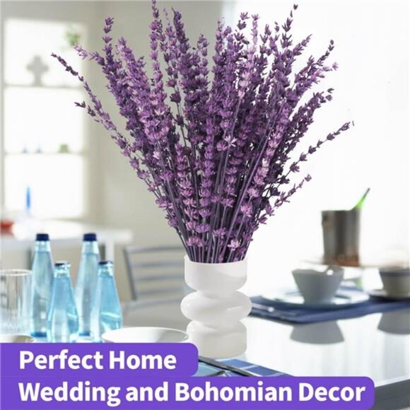 Dried Purple Lavender Flowers Bundle-Dried Preserved Lavender Bouquet 15-17" - Picture 6 of 7